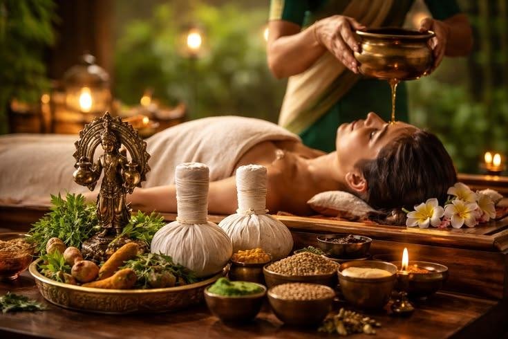 Shirodhara relaxation therapy